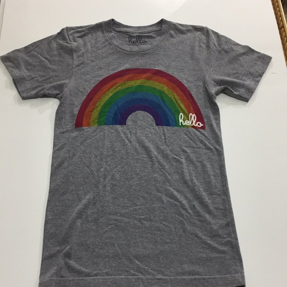 Tops | Hello Rainbow Tshirt | Poshmark